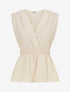 Top empire sans manches uni - Beige - 1