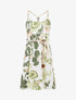 Robe à bretelles imprimé abstrait - Kaki - 1