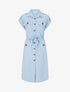 Robe droite à fines rayures - Bleu ciel - 1