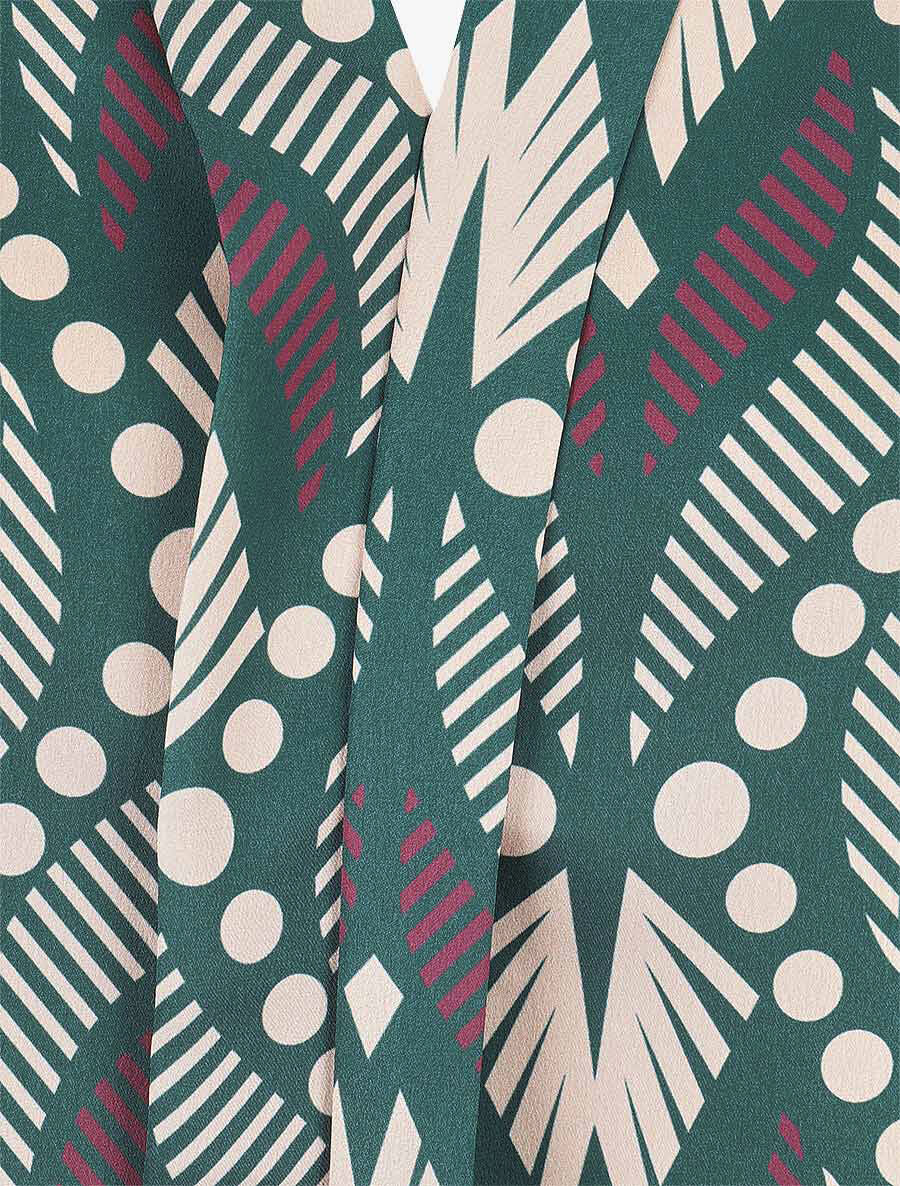 Blouse imprimé fantaisie - Vert - 3