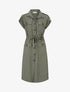Robe droite à fines rayures - Kaki - 1