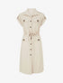 Robe droite à fines rayures - Beige - 1