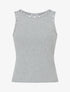 Crop top côtelé cloutés - Gris - 1
