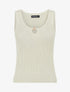Débardeur irisé à col bijou - Beige - 1