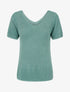 Top manches courtes en maille irisée - Vert d&