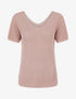 Top manches courtes en maille irisée - Rose - 1