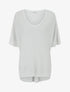 Top oversize en maille fine irisée - Blanc - 1