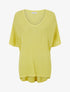 Top oversize en maille fine irisée - Jaune - 1