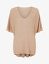 Top oversize en maille fine irisée - Champagne - 1