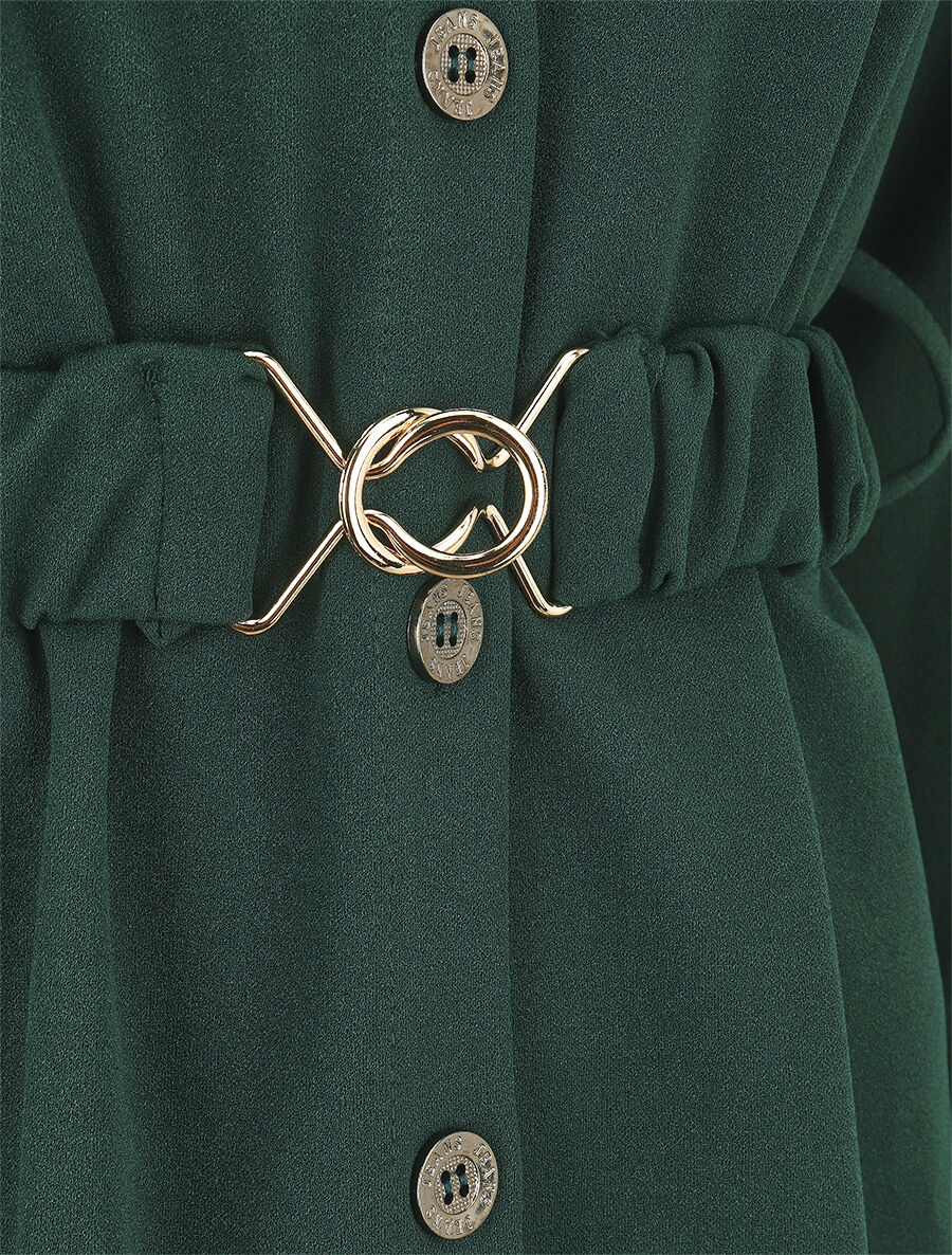 Chemise cintrée ceinture élastique Vert forêt Stand-Prive