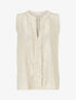 Top sans manches à rayures irisées - Beige - 1
