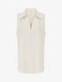 Top sans manches à rayures irisées - Beige - 1