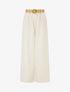 Pantalon élastiqué à rayures irisées - Beige/or - 1