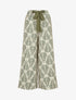 Pantalon ample et fluide imprimé fantaisie - Kaki - 1