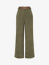 Pantalon droit en velours côtelé - Kaki - 1
