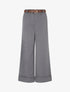 Pantalon ample à revers - Gris - 1