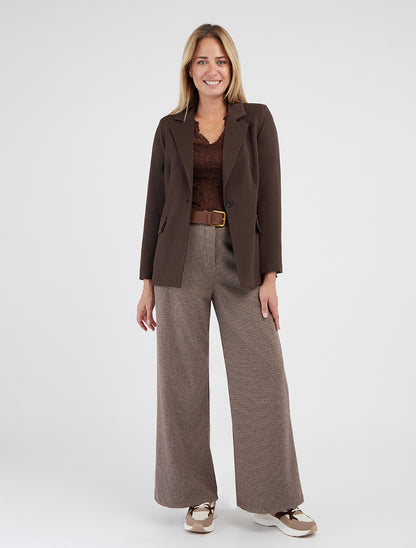 Blazer structuré épaulettes - Marron