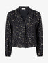 Blouse à manches longues motif étoiles irisées - Noir - 1