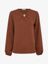 Top fluide à bijoux doré - Marron - 1