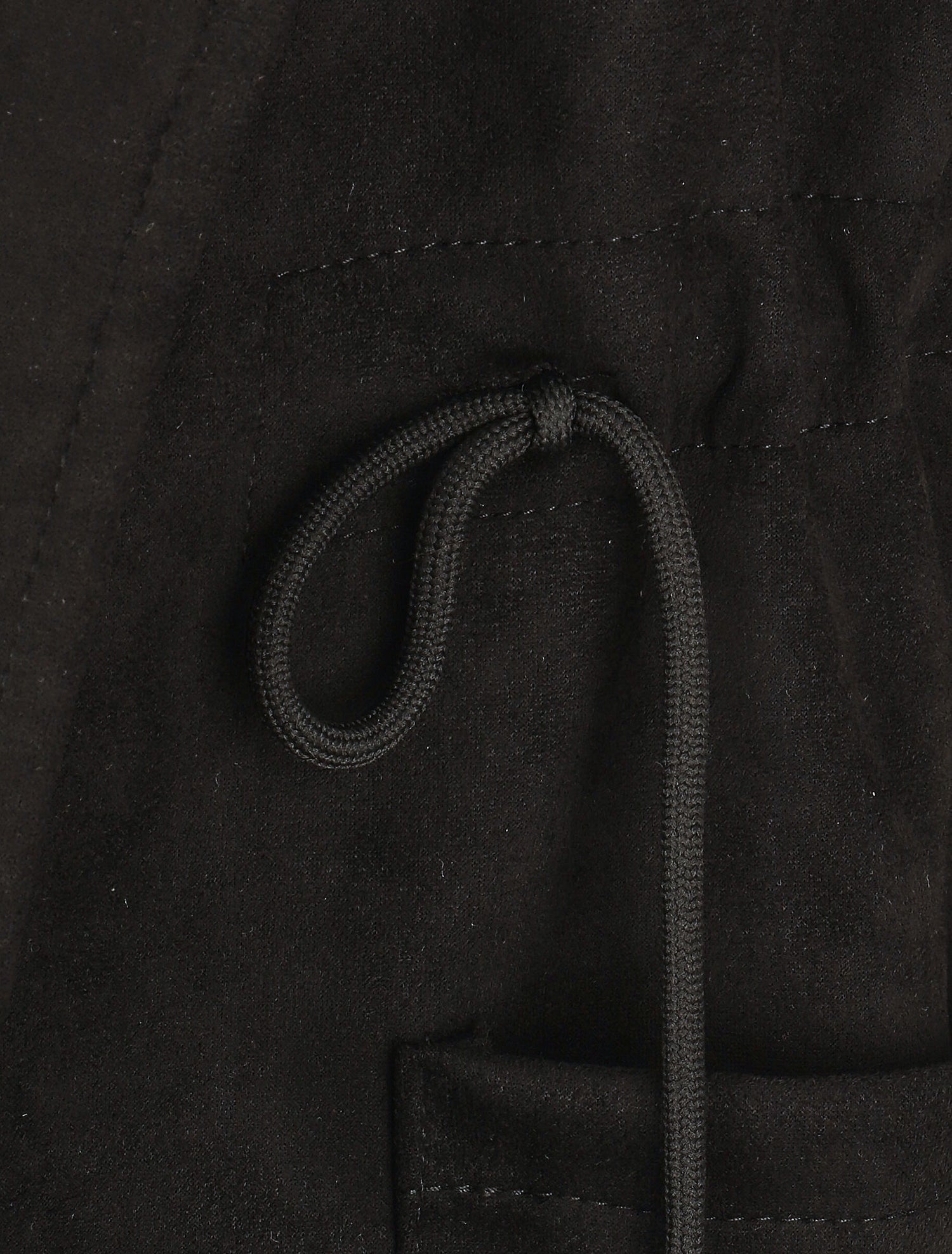 Veste longue en suédine - Noir - 3