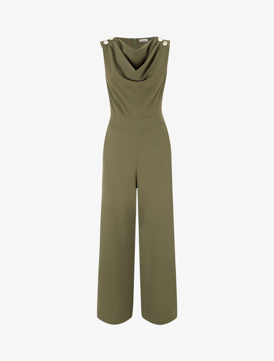 Combinaison sans manches à col bénitier - Kaki - 1