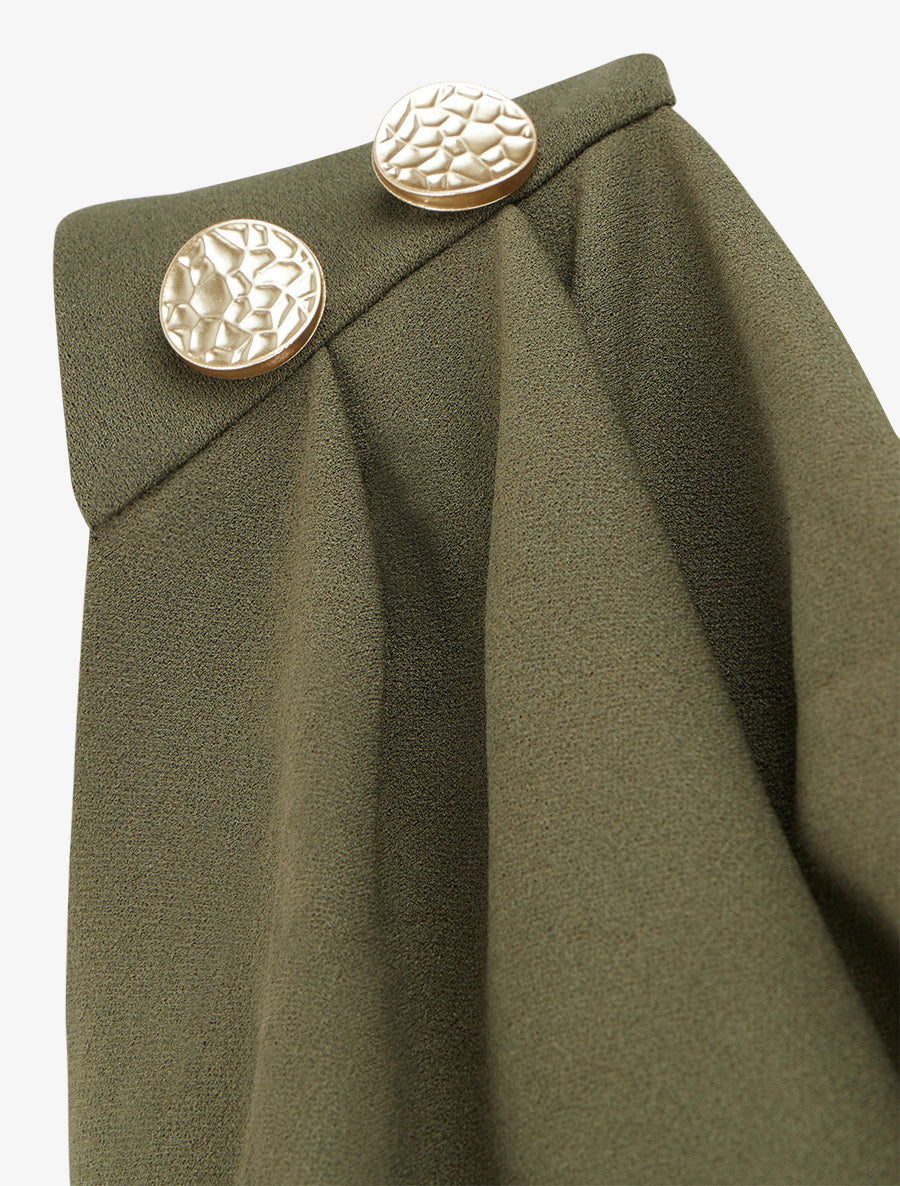 Combinaison sans manches à col bénitier - Kaki - 3