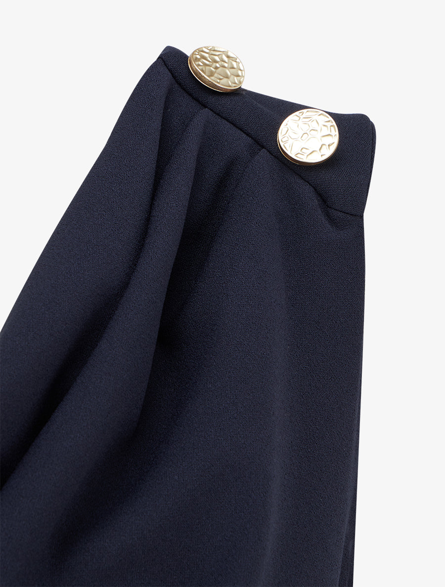 Combinaison sans manches à col bénitier - Marine - 3