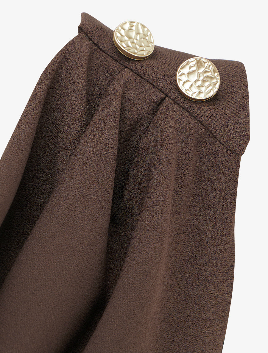 Combinaison sans manches à col bénitier - Marron - 3