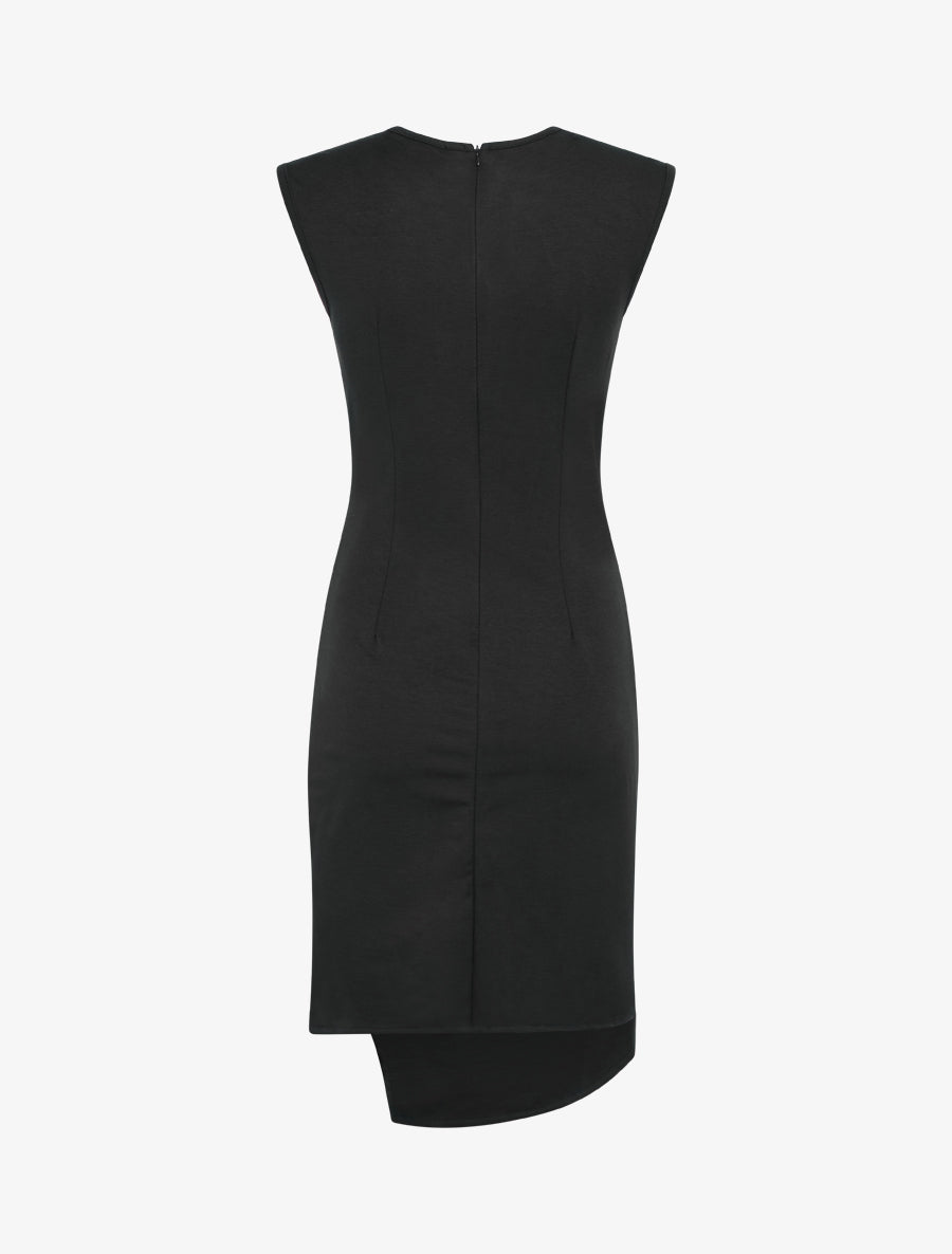 Robe sans manches style portefeuille - Noir - 2
