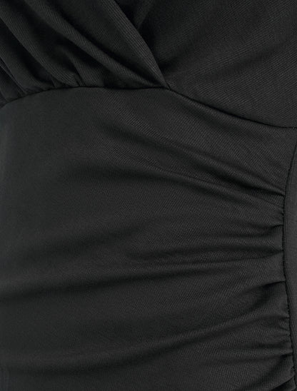 Robe sans manches style portefeuille - Noir - 3