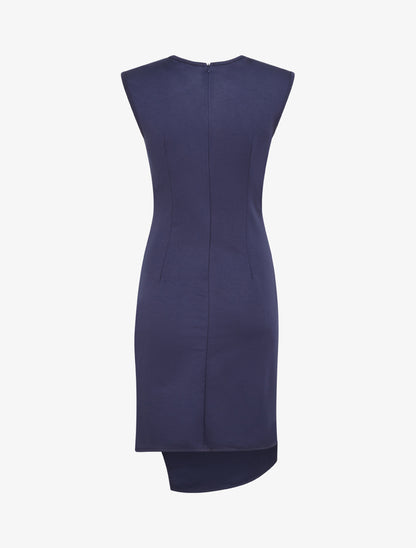 Robe sans manches style portefeuille - Marine - 2