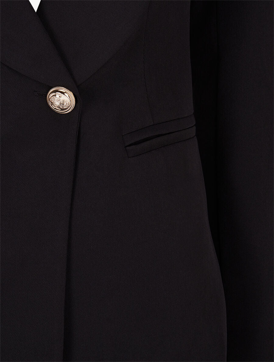 Veste à col smoking - Noir - 3