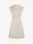 Robe évasée sans manches à col cache-coeur - Taupe - 1