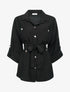 Chemise fluide ceinturée - Noir - 1
