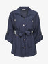 Chemise fluide ceinturée - Marine - 1