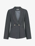 Veste à col smoking - Gris foncé - 4