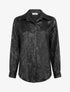 Chemise fluide effet froissé coupe droite - Noir - 1