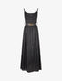 Robe longue à rayures irisées - Noir - 1