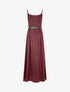 Robe longue à rayures irisées - Bordeaux - 1