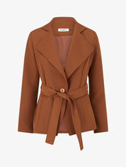 Blazer uni ceinturé - Camel - 1