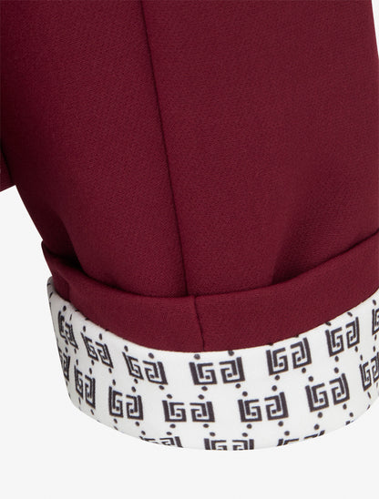 Veste col droit à épaulettes - Bordeaux
