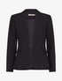 Veste à col droit et bord cranté - Noir - 1