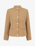 Blazer boutonné à épaulettes - Beige foncé - 1
