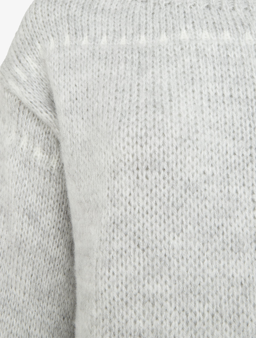 Pull uni duveteux - Gris - 3