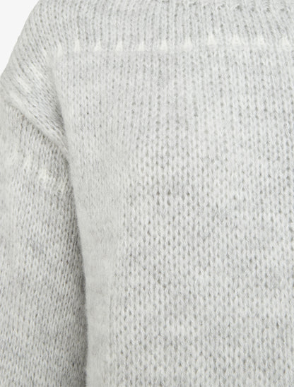 Pull uni duveteux - Gris - 3