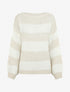 Pull en maille rayé bicolore - Beige - 1