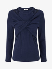 Pull uni croisé trompe l&