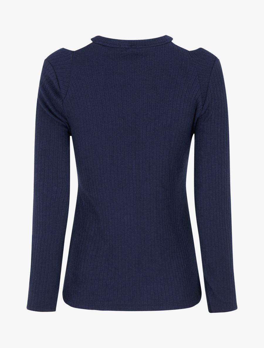 Pull uni croisé trompe l&