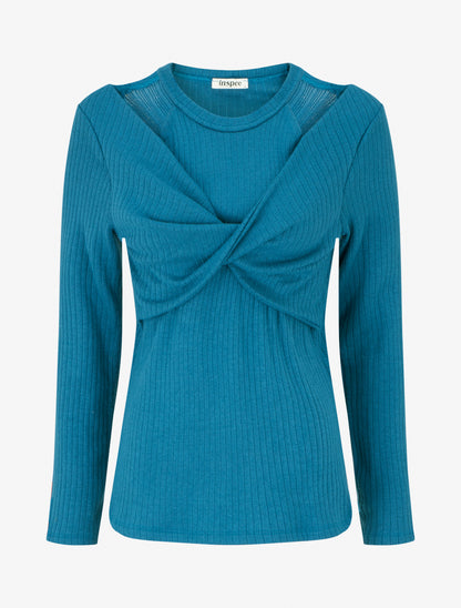 Pull uni croisé trompe l&