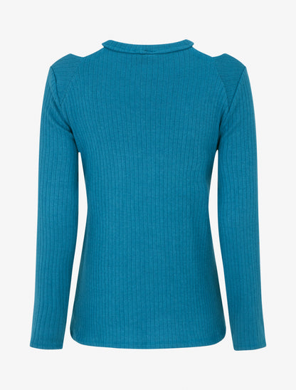 Pull uni croisé trompe l&